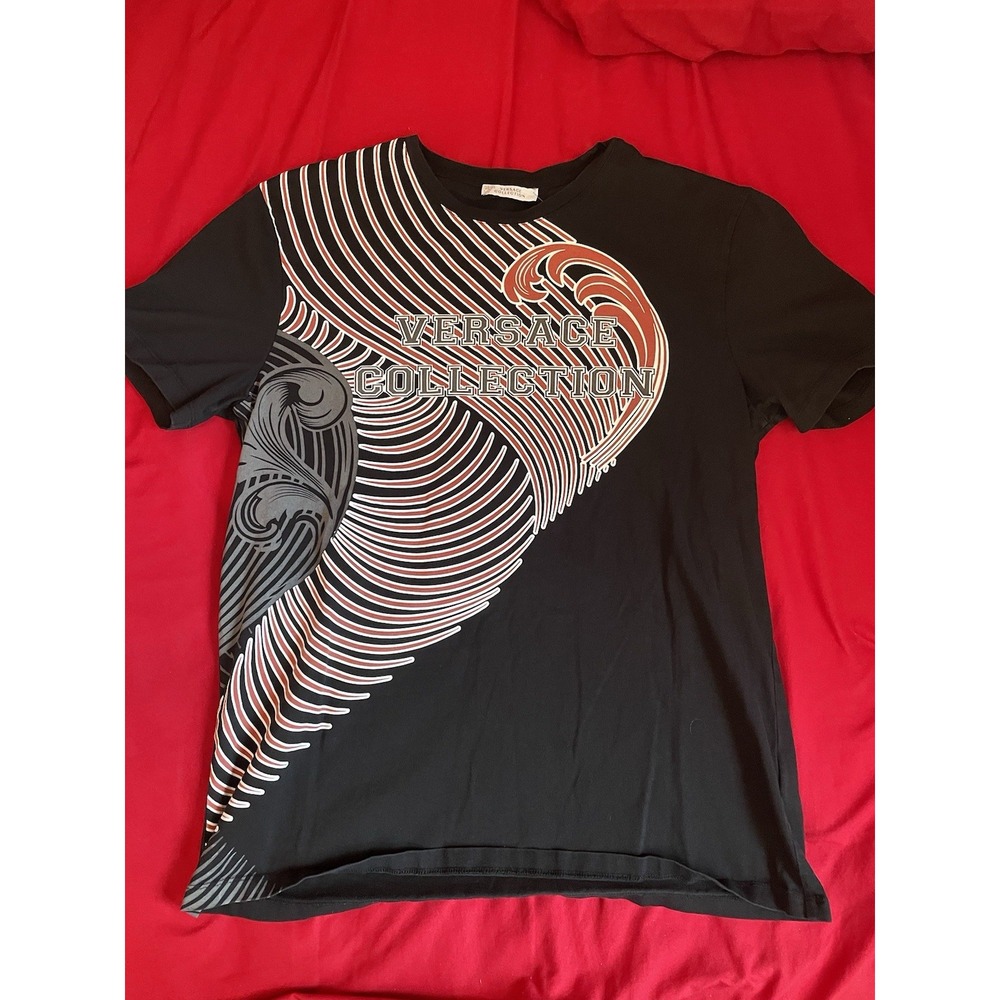 Versace Collection Men’s Black Graphic Logo T-Shirt